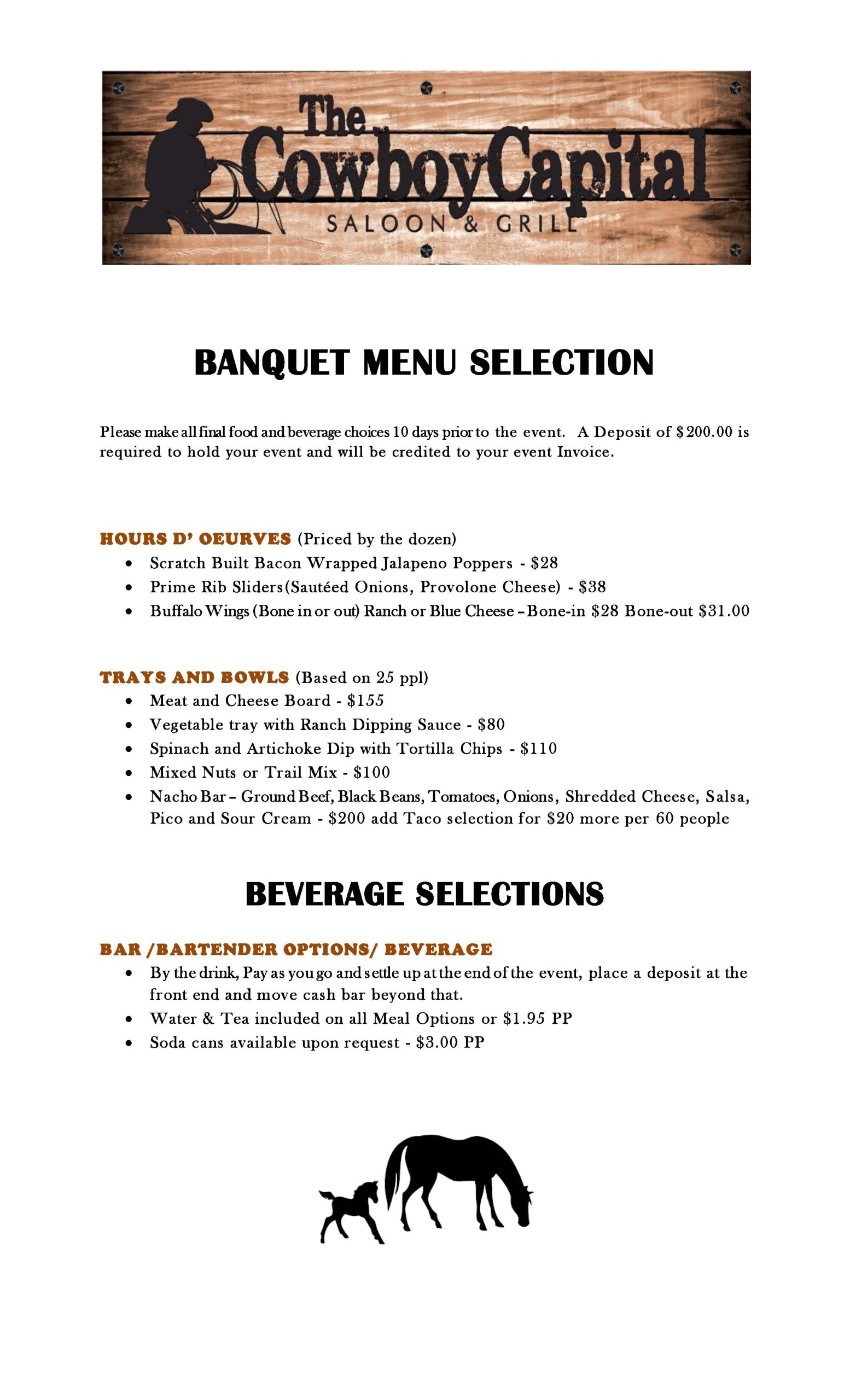 Event Menu